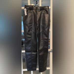 Wilfred Rebel Pant NWTs High Waisted Black Vegan Leather Pants Size 8